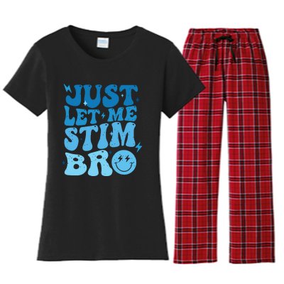 Just Let Me Stim Bro Autism Awareness Women's Flannel Pajama Set