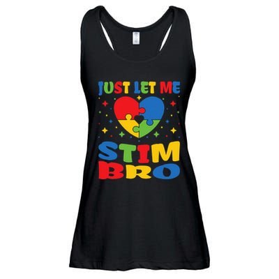 Just Let Me Stim Bro Funny Autism Awareness Month Ladies Essential Flowy Tank