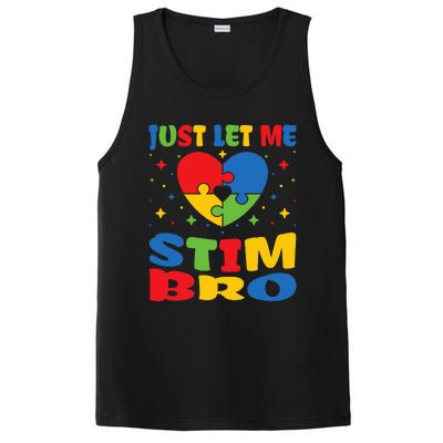 Just Let Me Stim Bro Funny Autism Awareness Month PosiCharge Competitor Tank