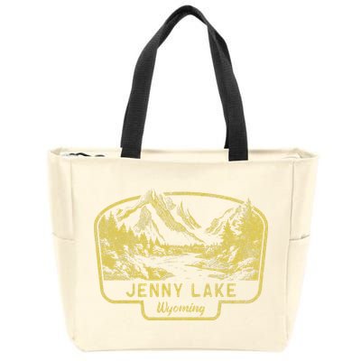 Jenny Lake Mountains Wyoming Hiking Outdoors Vintage Zip Tote Bag