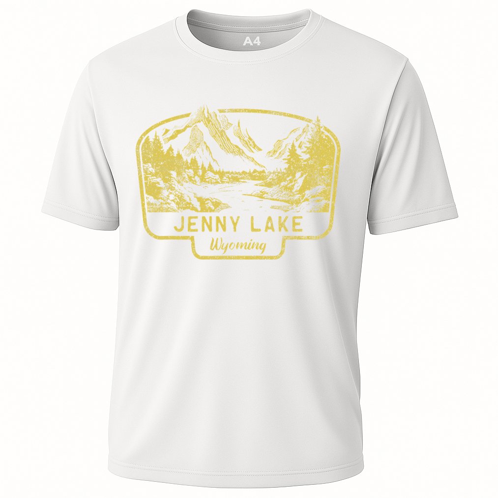 Jenny Lake Mountains Wyoming Hiking Outdoors Vintage Cooling Performance Crew T-Shirt