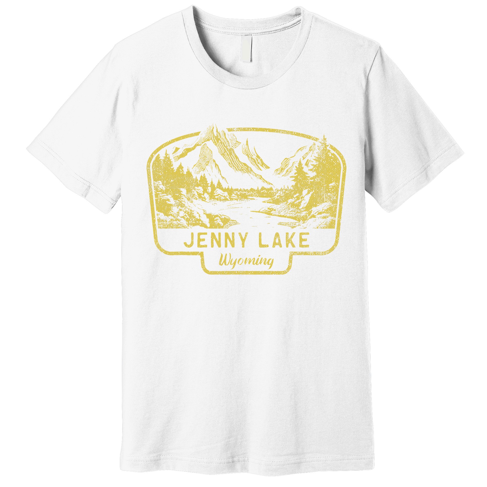 Jenny Lake Mountains Wyoming Hiking Outdoors Vintage Premium T-Shirt