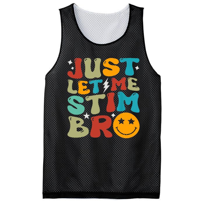 Just Let Me Stim Bro Funny Autism Awareness Autistic Mesh Reversible Basketball Jersey Tank