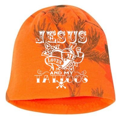 Jesus Loves Me & My Tattoos Kati - Camo Knit Beanie