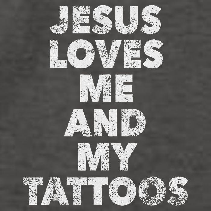 Jesus Loves Me And My Tattoos Christian Tattooed Believer Vector Backpack