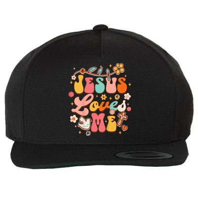 Jesus Loves Me Groovy Christian God Lover Religious Wool Snapback Cap