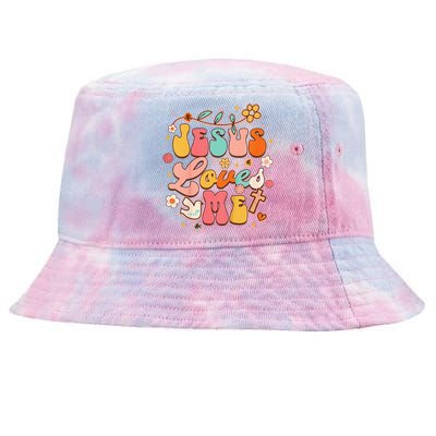 Jesus Loves Me Groovy Christian God Lover Religious Tie-Dyed Bucket Hat