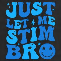 Just Let Me Stim Bro Smile Face Retro 7 Panel Mesh Trucker Snapback Hat