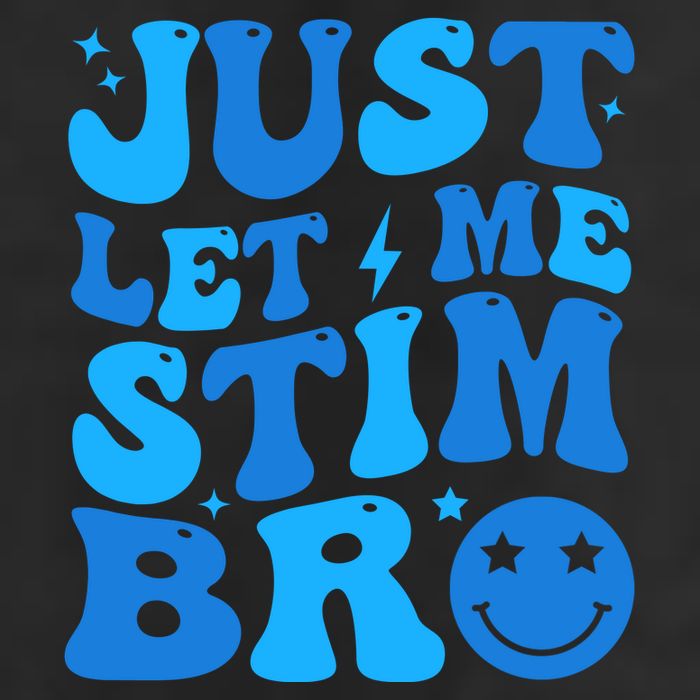 Just Let Me Stim Bro Smile Face Retro 7 Panel Mesh Trucker Snapback Hat