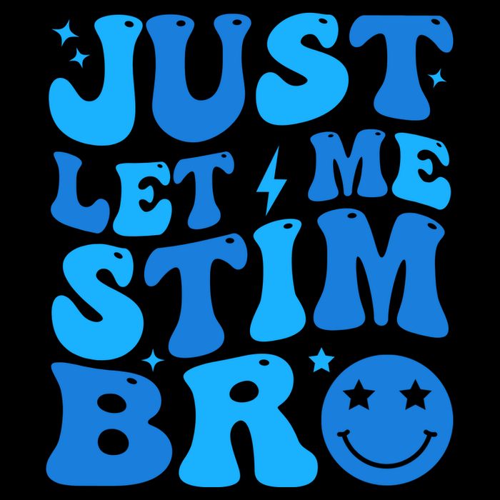 Just Let Me Stim Bro Smile Face Retro Flexfit Unipanel Trucker Cap