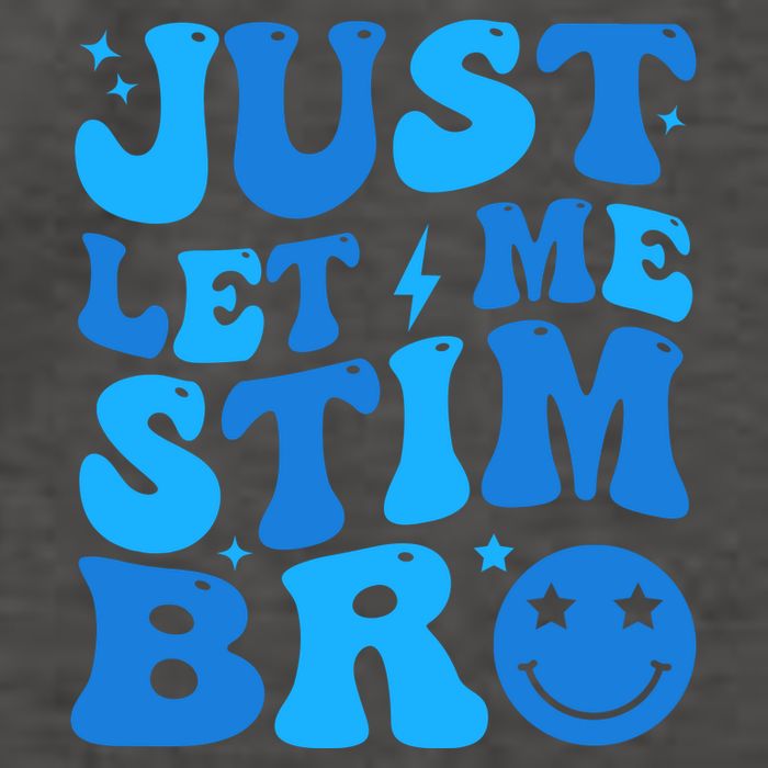 Just Let Me Stim Bro Smile Face Retro Vector Backpack