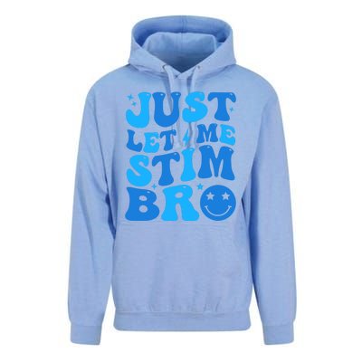 Just Let Me Stim Bro Smile Face Retro Unisex Surf Hoodie