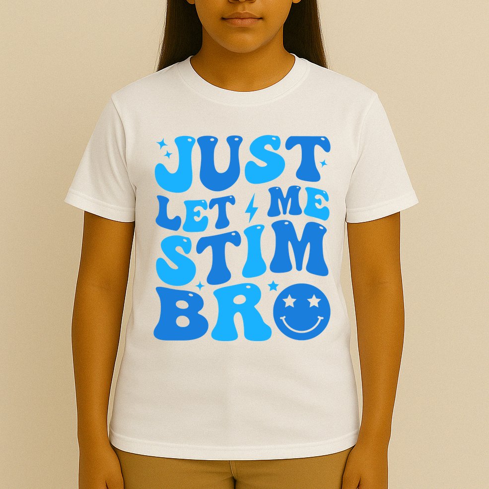 Just Let Me Stim Bro Smile Face Retro T-Shirt