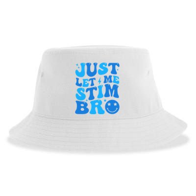 Just Let Me Stim Bro Smile Face Retro Sustainable Bucket Hat