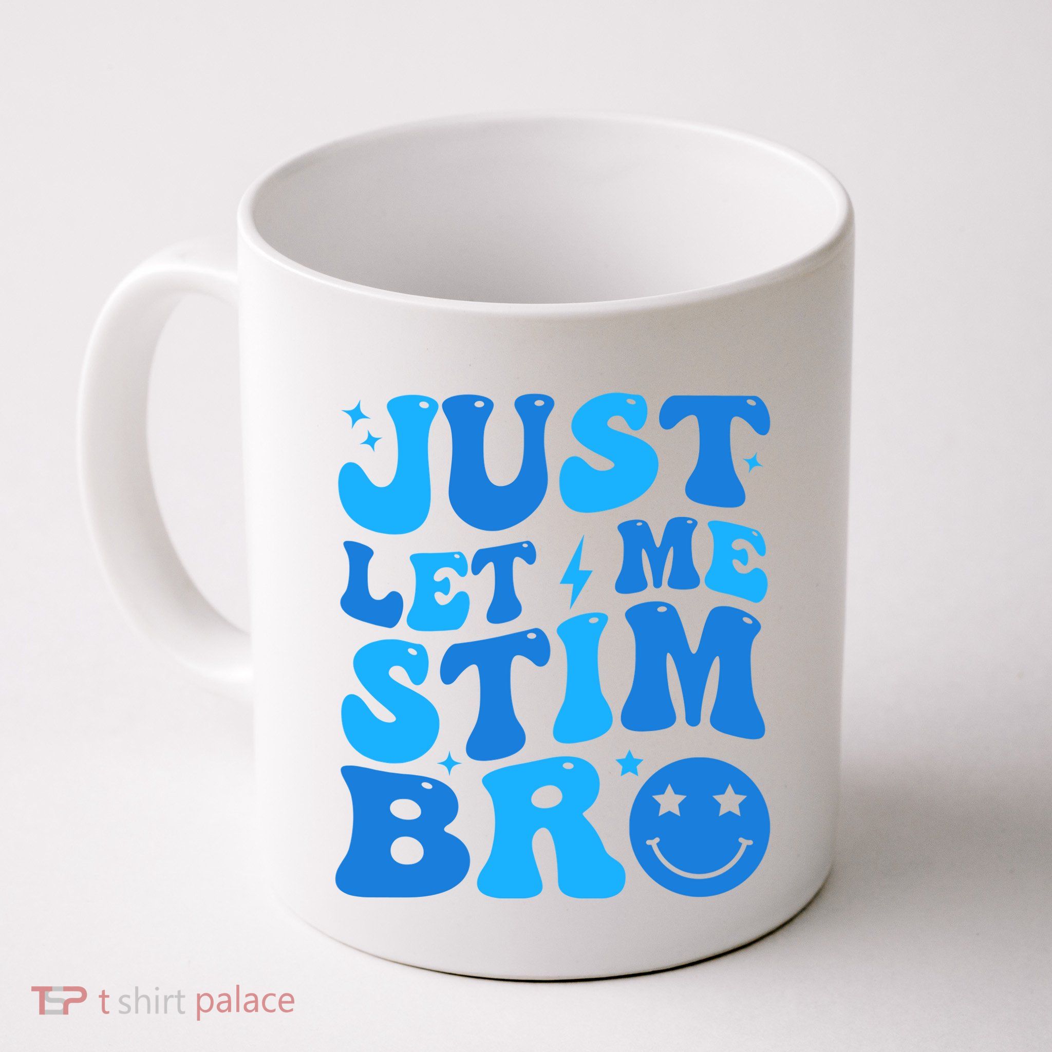 Just Let Me Stim Bro Smile Face Retro Mug