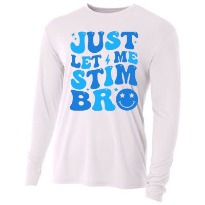 Just Let Me Stim Bro Smile Face Retro Cooling Performance Long Sleeve Crew