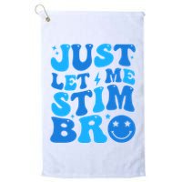 Just Let Me Stim Bro Smile Face Retro Golf Towel