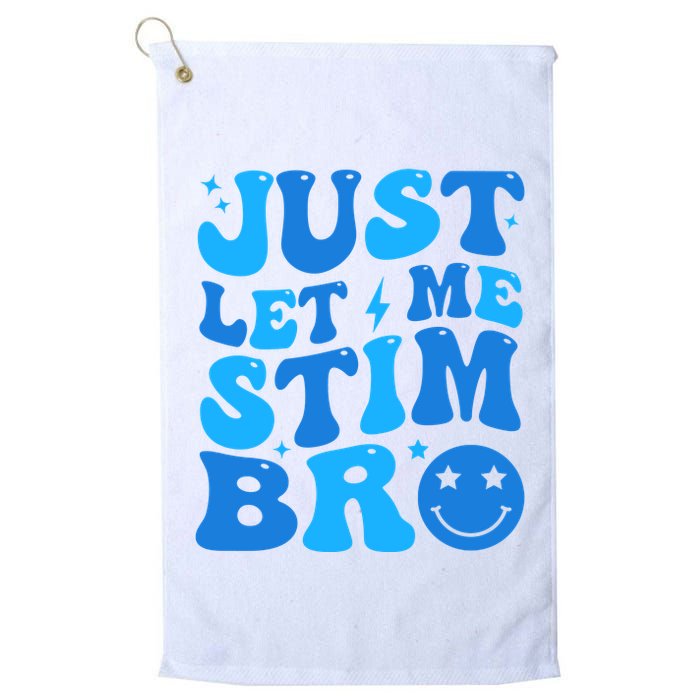 Just Let Me Stim Bro Smile Face Retro Golf Towel