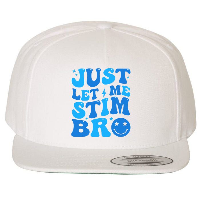Just Let Me Stim Bro Smile Face Retro Wool Snapback Cap