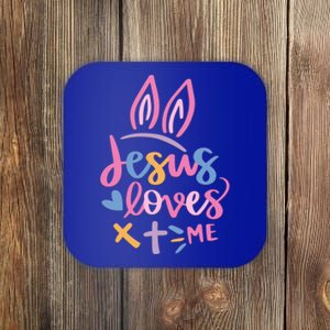 Jesus Loves Me Christian Cross Easter Day Family Outfit Gift Coaster