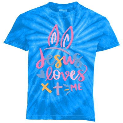 Jesus Loves Me Christian Cross Easter Day Family Outfit Gift Kids Tie-Dye T-Shirt