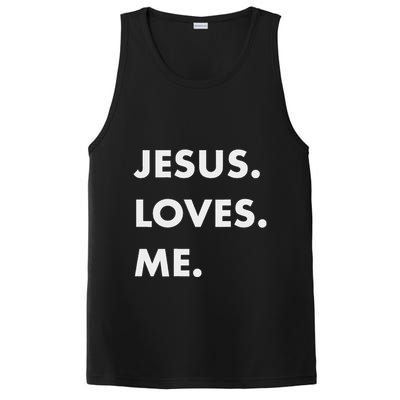 Jesus Loves Me Christian Believe God Love Faith PosiCharge Competitor Tank