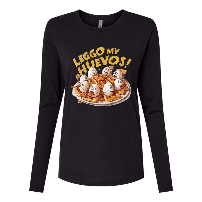 Jokes Leggo My Huevos! Womens Cotton Relaxed Long Sleeve T-Shirt