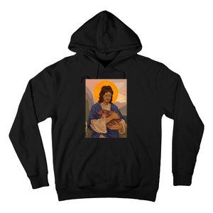 Jesus Loves Moo Deng Bouncy Pig Cute Baby Hippo Meme Hoodie