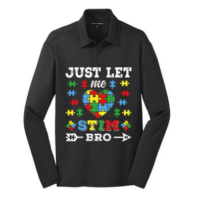 Just Let Me Stim Bro Silk Touch Performance Long Sleeve Polo