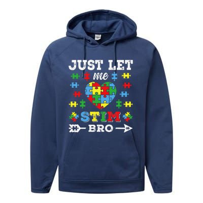 Just Let Me Stim Bro Performance Fleece Hoodie