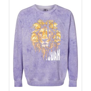 Jesus Lion Of Judah Colorblast Crewneck Sweatshirt