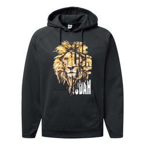 Jesus Lion Of Judah Performance Fleece Hoodie