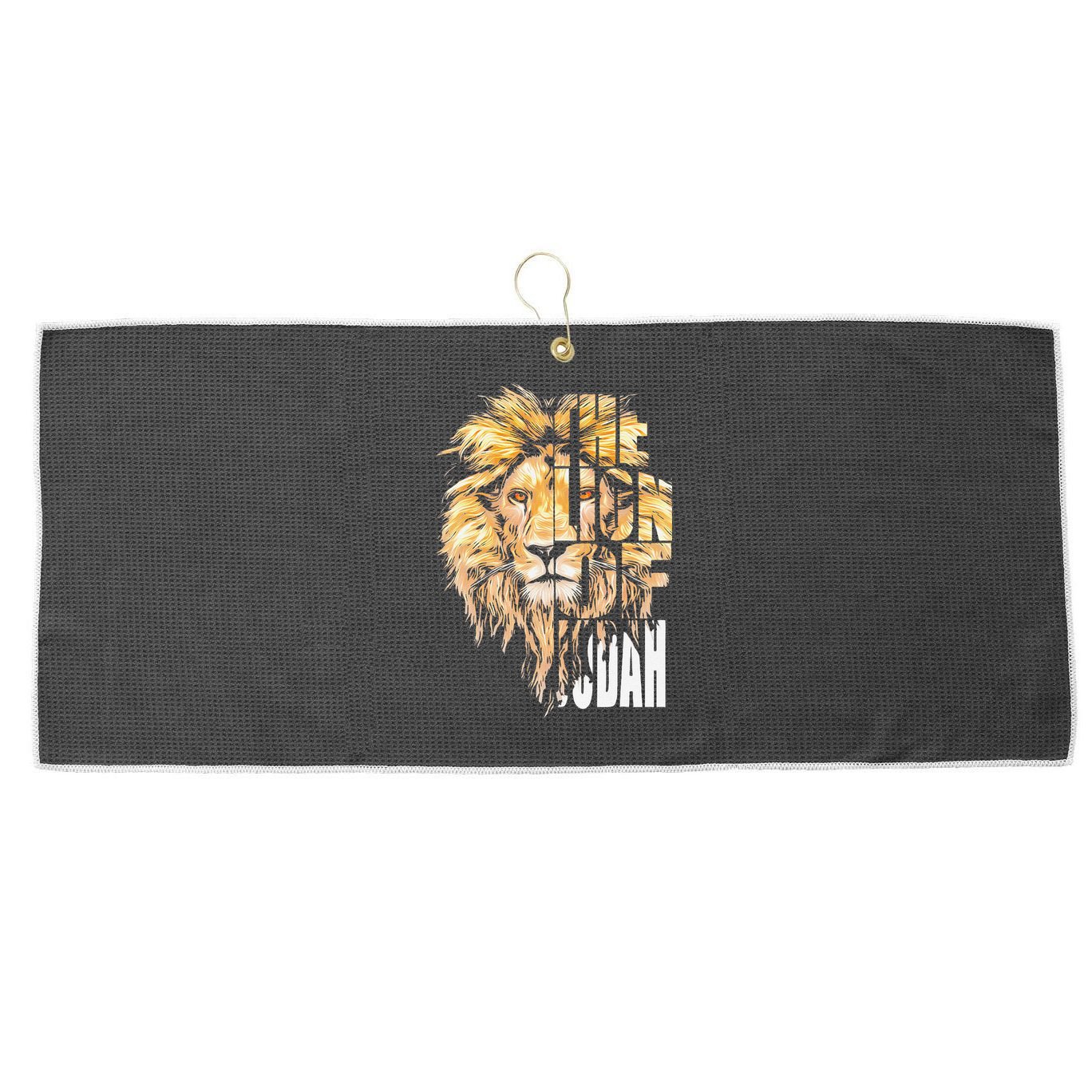 Jesus Lion Of Judah Large Microfiber Waffle Golf Towel