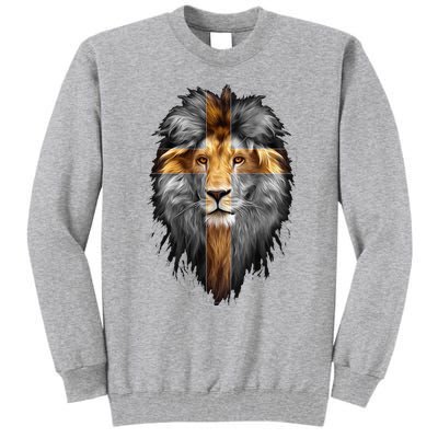 Jesus Lion Of Judah Tall Sweatshirt