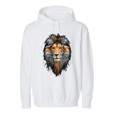 Jesus Lion Of Judah Garment-Dyed Fleece Hoodie