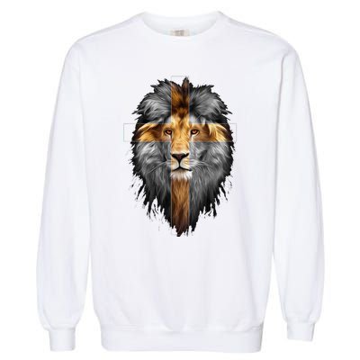 Jesus Lion Of Judah Garment-Dyed Sweatshirt