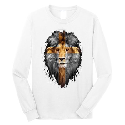 Jesus Lion Of Judah Long Sleeve Shirt