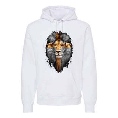 Jesus Lion Of Judah Premium Hoodie