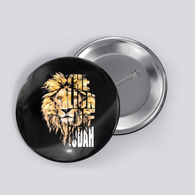 Jesus Lion Of Judah Christian Gift For Men Women Button