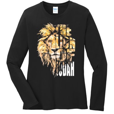 Jesus Lion Of Judah Christian Gift For Men Women Ladies Long Sleeve Shirt