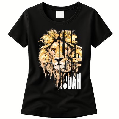 Jesus Lion Of Judah Christian Gift For Men Women Womens T-Shirt
