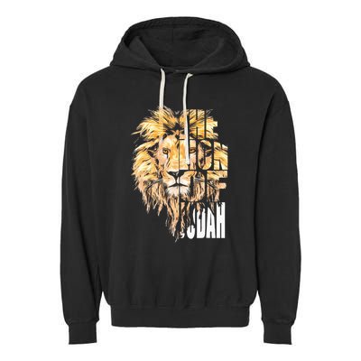 Jesus Lion Of Judah Christian Gift Garment-Dyed Fleece Hoodie
