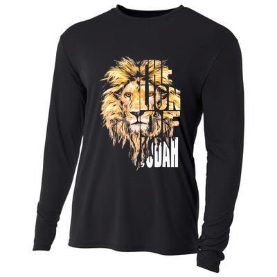 Jesus Lion Of Judah Christian Gift Cooling Performance Long Sleeve Crew