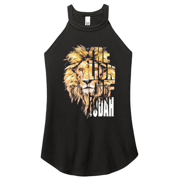 Jesus Lion Of Judah Christian Gift Women's Perfect Tri Rocker Tank
