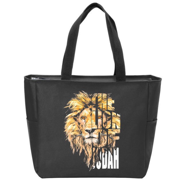 Jesus Lion Of Judah Christian Gift Zip Tote Bag