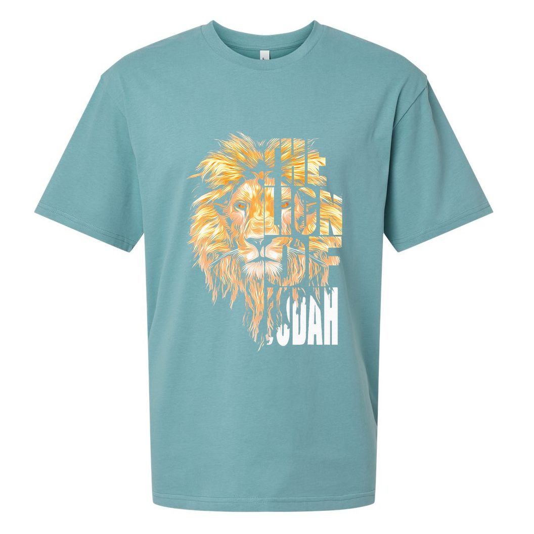 Jesus Lion Of Judah Christian Gift Sueded Cloud Jersey T-Shirt