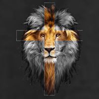 Jesus Lion Of Judah Jesus Cross Faith Christian 7 Panel Mesh Trucker Snapback Hat