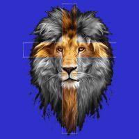 Jesus Lion Of Judah Jesus Cross Faith Christian 16 in Basic Backpack