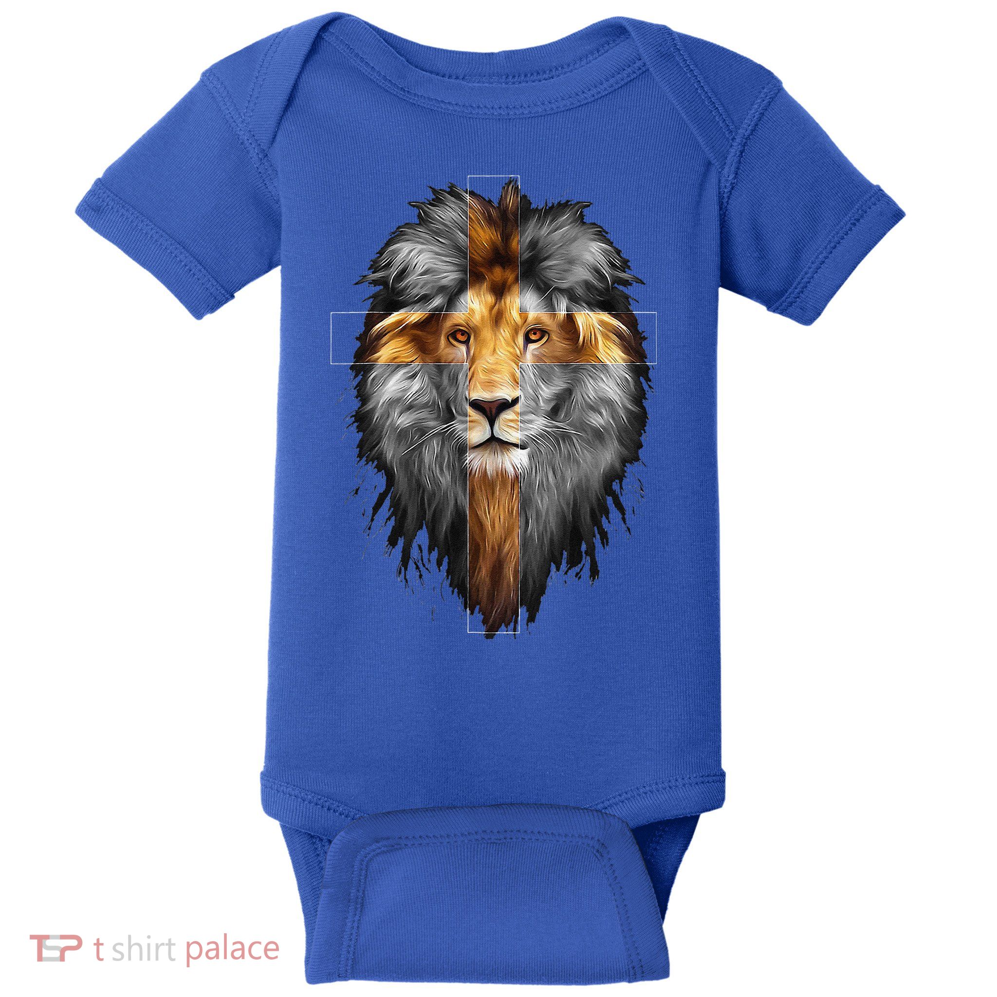 Jesus Lion Of Judah Jesus Cross Faith Christian Baby Bodysuit
