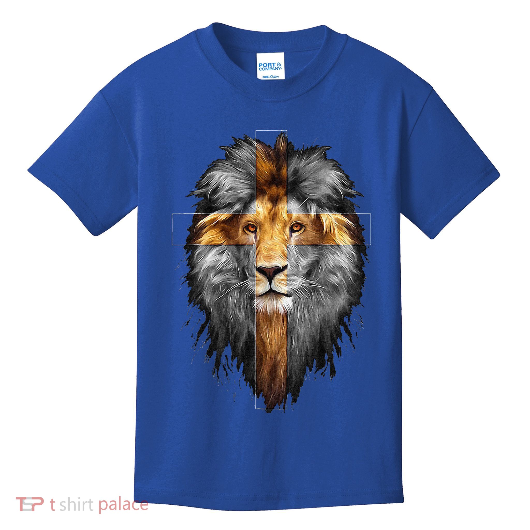 Jesus Lion Of Judah Jesus Cross Faith Christian Kids T-Shirt